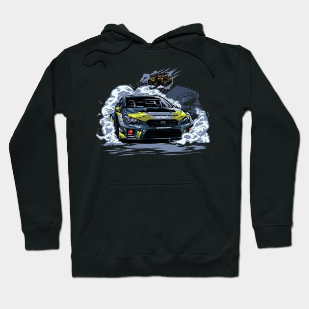 nitro rally cross car Hoodie by Blueasri